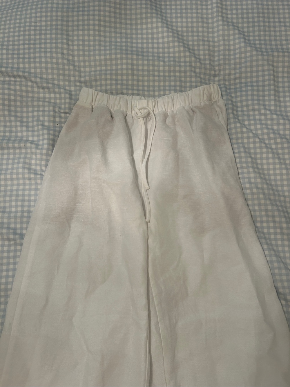 Aritzia White Linen Lodge pants